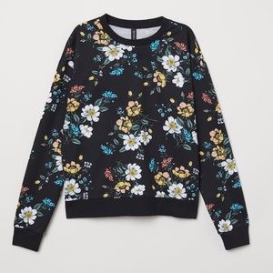 H&M Divided Dark Floral Sweater